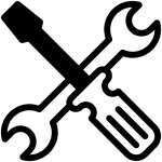 screw driver and wrench icon